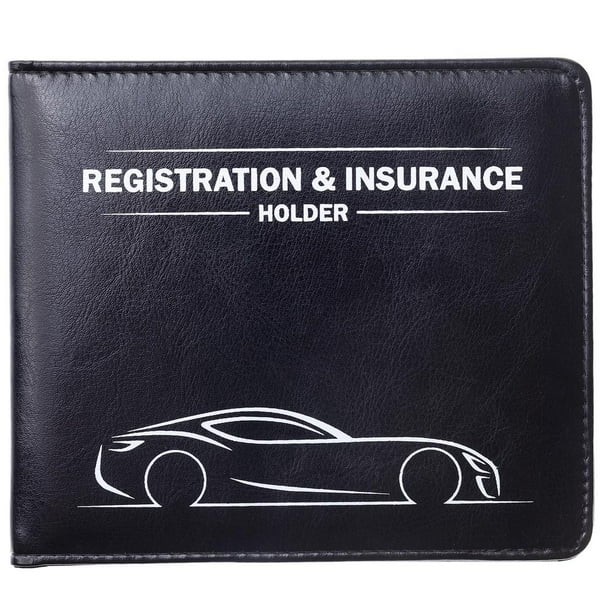 Truck Embossed Car Document Holder Motorcycle 1 Pack with EZ Pass Vehicle Glove Box Organizer Wallet for Auto CANOPUS Car Registration and Insurance Holder with Magnetic Closure Car 
